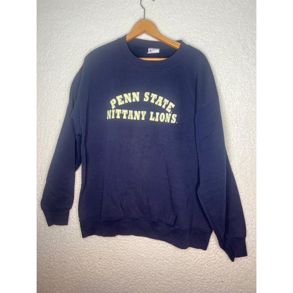 Lee Sport Penn State Nittany Lions Sweatshirt Mens Navy Blue Crewneck Large‎